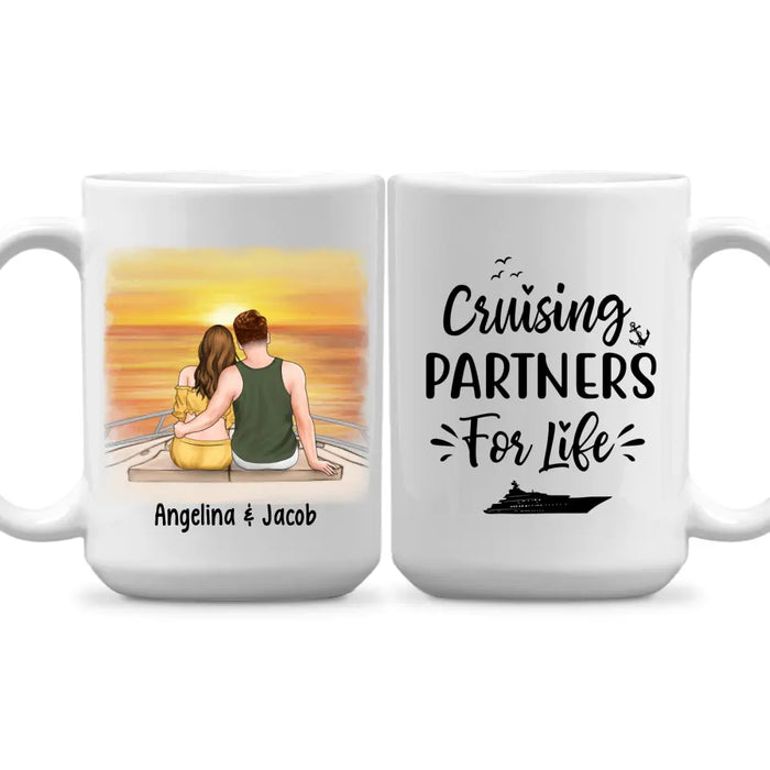 Cruising Partners For Life - Personalized Mug For Couples, For Her, For Him, Cruise Lovers