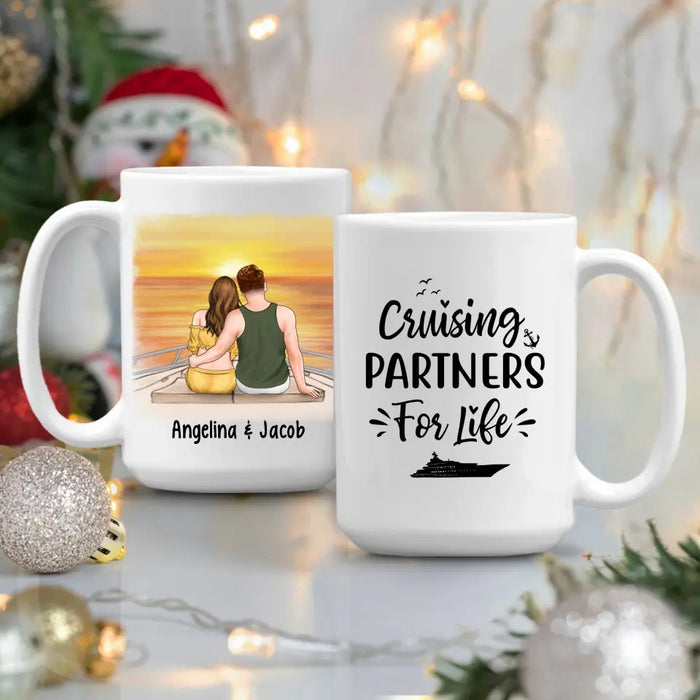 Cruising Partners For Life - Personalized Mug For Couples, For Her, For Him, Cruise Lovers