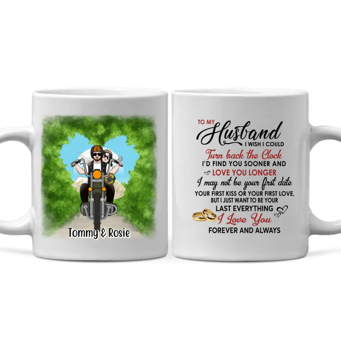 To My Husband - Personalized Gifts Custom Motorcycle Mug For Him For Couples For Him, Motorcycle Lovers