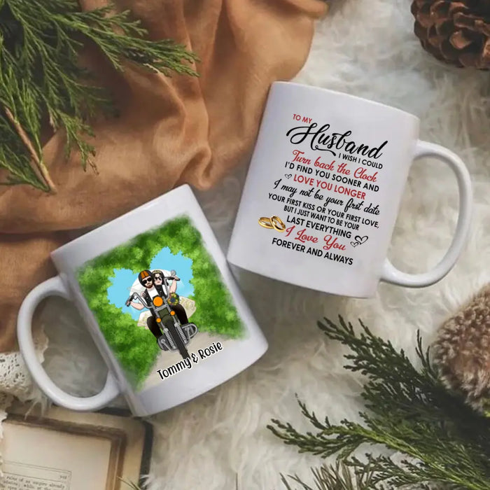 To My Husband - Personalized Gifts Custom Motorcycle Mug For Him For Couples For Him, Motorcycle Lovers