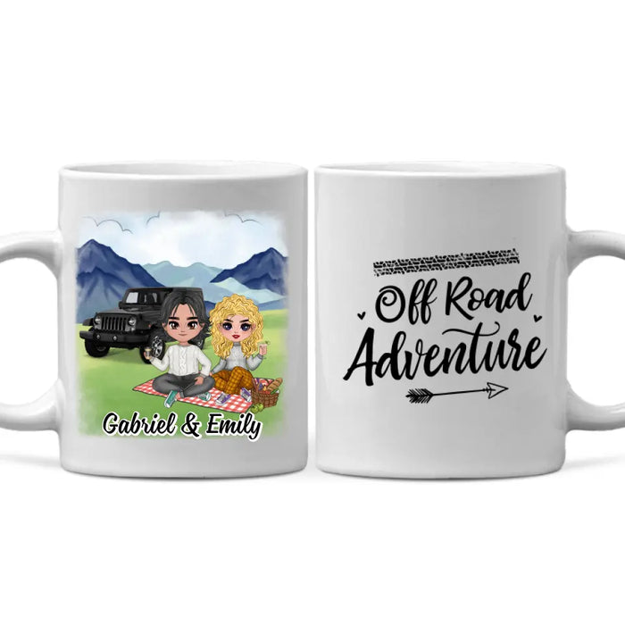 Off Road Adventure - Personalized Mug For Couples, Her, Him, Off-Road Lovers, Car Lovers