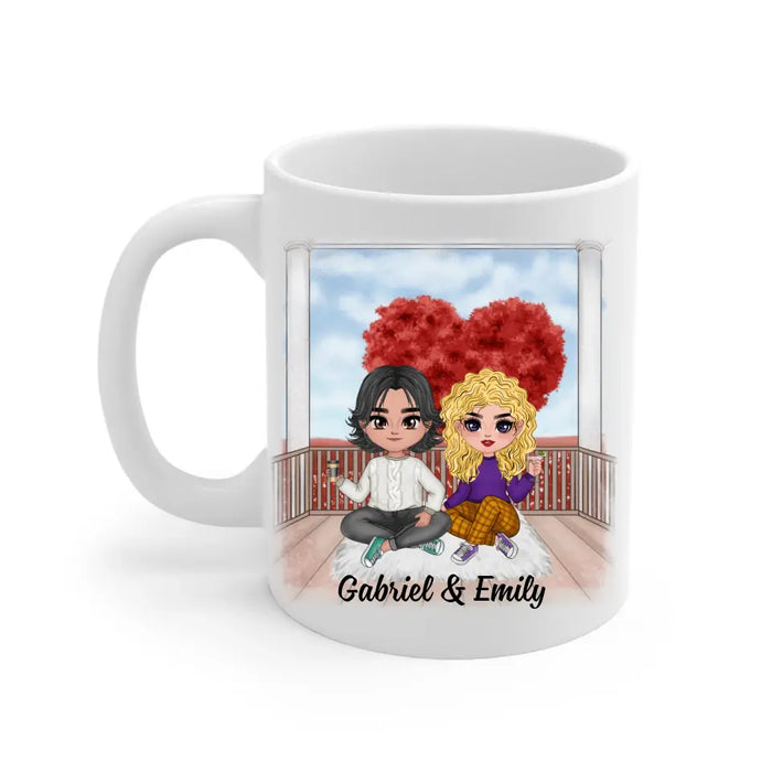 You Make My Heart Smile - Personalized Mug For Couples, For Her, For Him