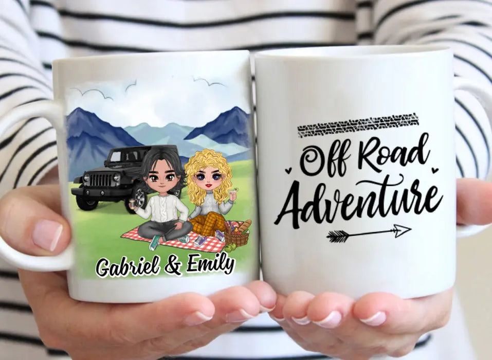 Off Road Adventure - Personalized Mug For Couples, Her, Him, Off-Road Lovers, Car Lovers