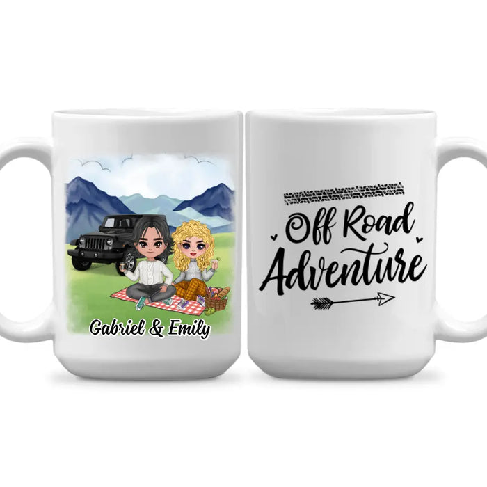 Off Road Adventure - Personalized Mug For Couples, Her, Him, Off-Road Lovers, Car Lovers