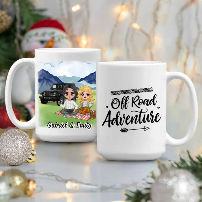 Off Road Adventure - Personalized Mug For Couples, Her, Him, Off-Road Lovers, Car Lovers