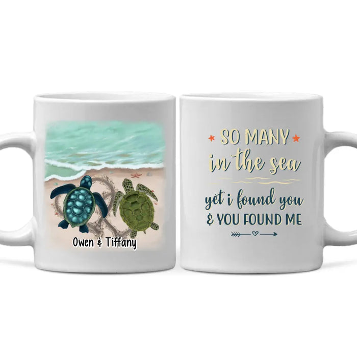 So Many In The Sea - Personalized Mug For Couples, Him, Her, Turtle