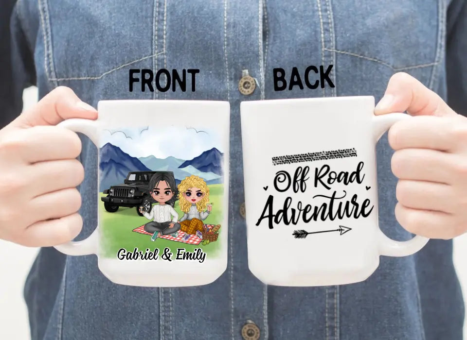 Off Road Adventure - Personalized Mug For Couples, Her, Him, Off-Road Lovers, Car Lovers