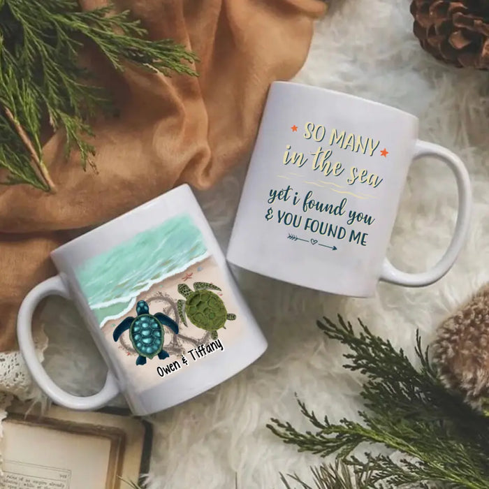 So Many In The Sea - Personalized Mug For Couples, Him, Her, Turtle