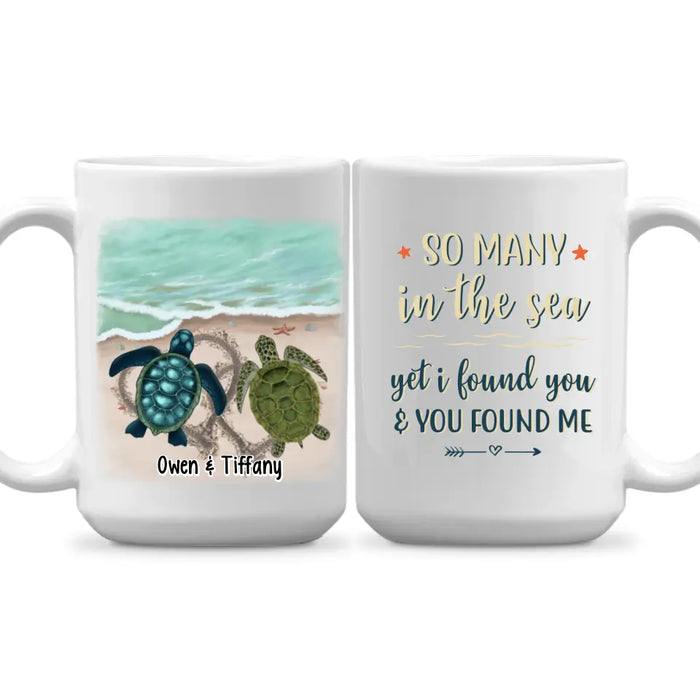 So Many In The Sea - Personalized Mug For Couples, Him, Her, Turtle