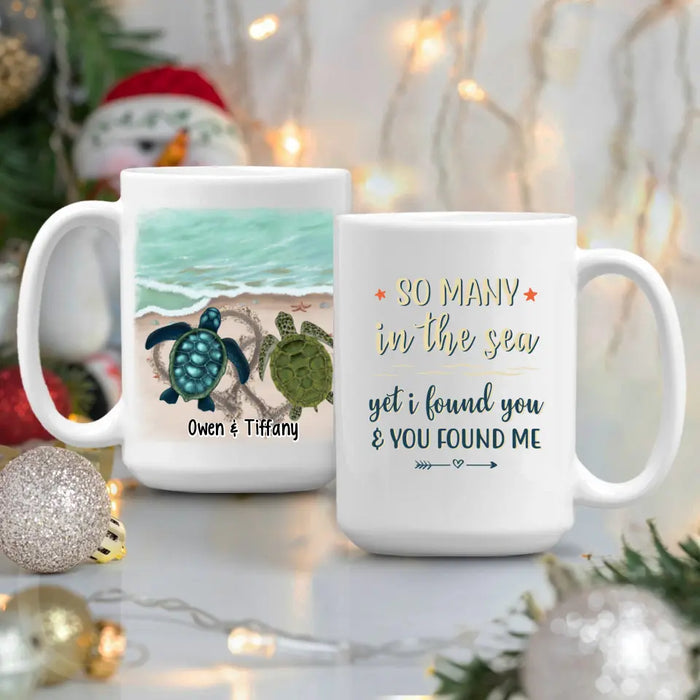 So Many In The Sea - Personalized Mug For Couples, Him, Her, Turtle