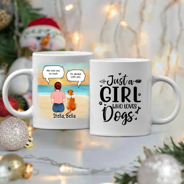 Up To 4 Dogs In Conversation With Dog Mom - Custom Mug For Dog Mom, Memorial