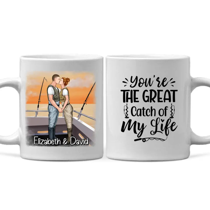 Fishing Partners For Life - Personalized Mug For Couples, Fishing