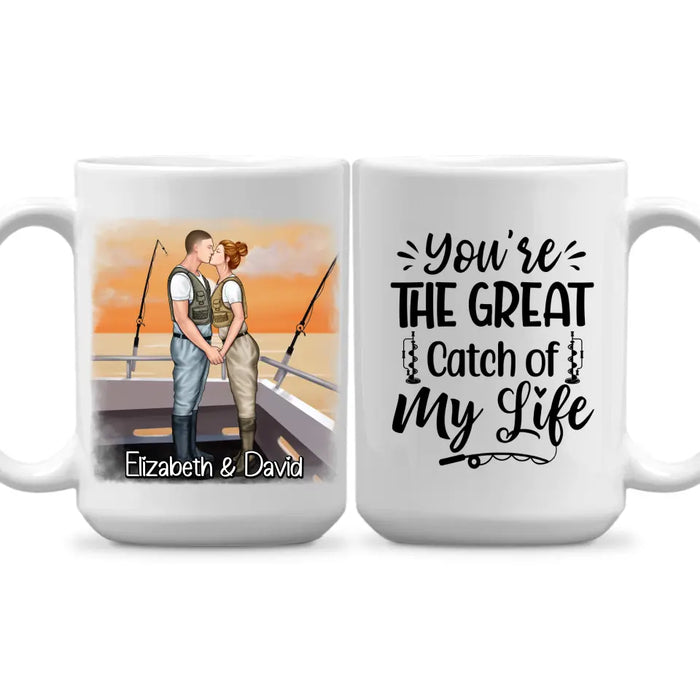 Fishing Partners For Life - Personalized Mug For Couples, Fishing