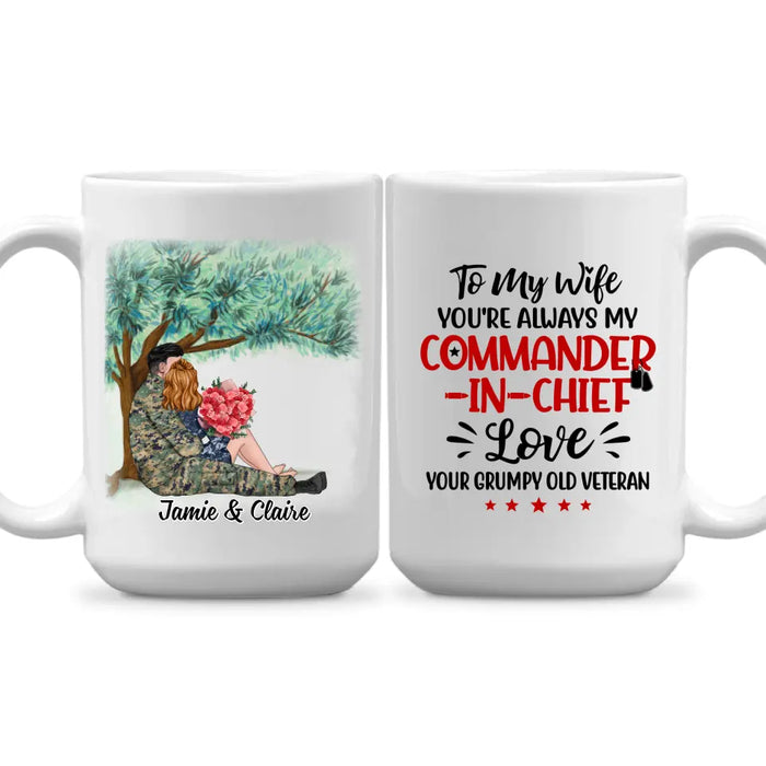 You're Always My Commander-In-Chief - Personalized Mug For Couples, Him, Her, Military