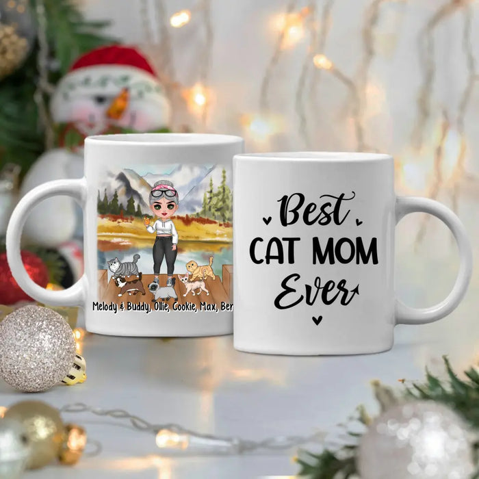 Best Cat Mom Ever - Personalized Mug For Cat Lovers, Chibi