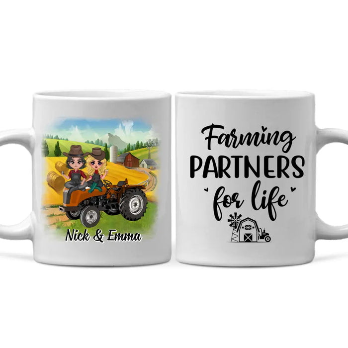 Farming Partners For Life - Personalized Mug For Couples, Him, Her, Farmer