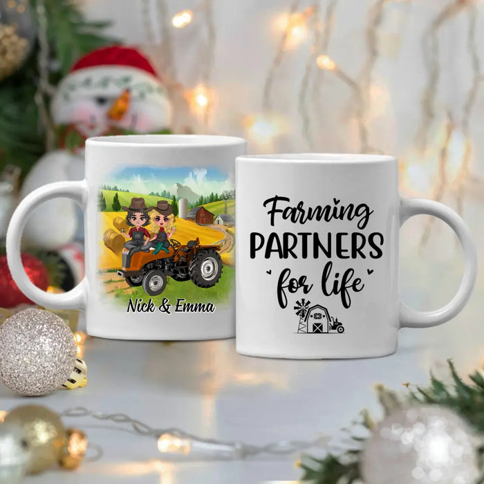 Farming Partners For Life - Personalized Mug For Couples, Him, Her, Farmer