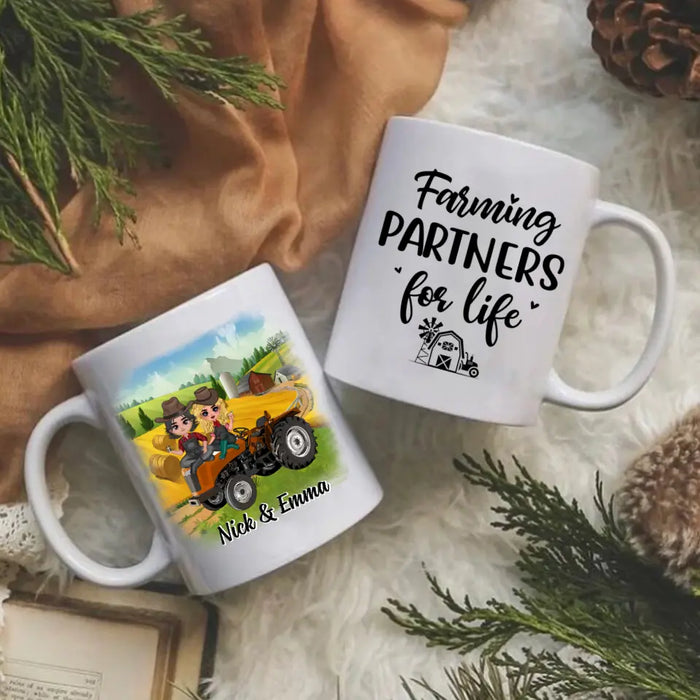 Farming Partners For Life - Personalized Mug For Couples, Him, Her, Farmer