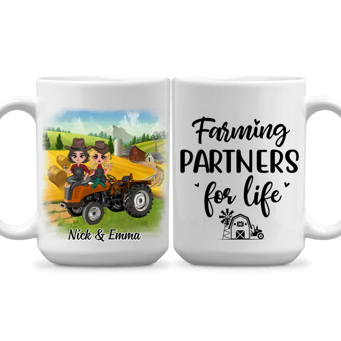 Farming Partners For Life - Personalized Mug For Couples, Him, Her, Farmer