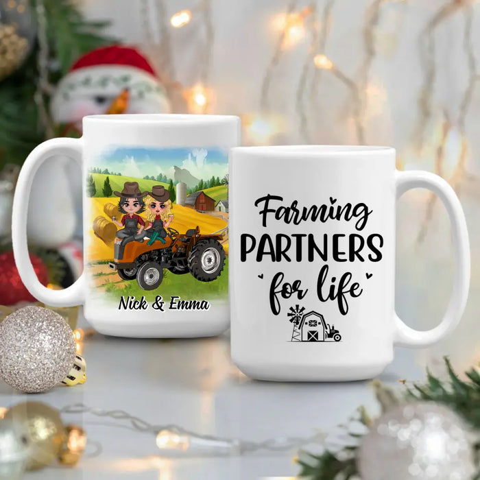 Farming Partners For Life - Personalized Mug For Couples, Him, Her, Farmer