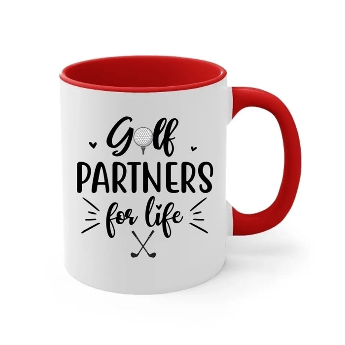 Golf Partners For Life - Personalized Mug For Couples, Him, Her, Friends, Golf