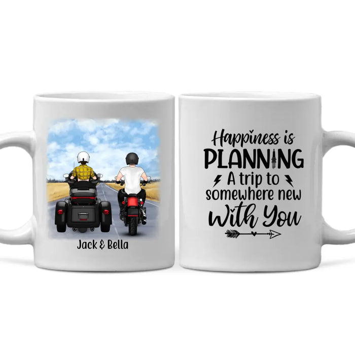 No Road Is Too Long When You Have A Good Company - Personalized Mug For Couples, Motorcycle Lovers