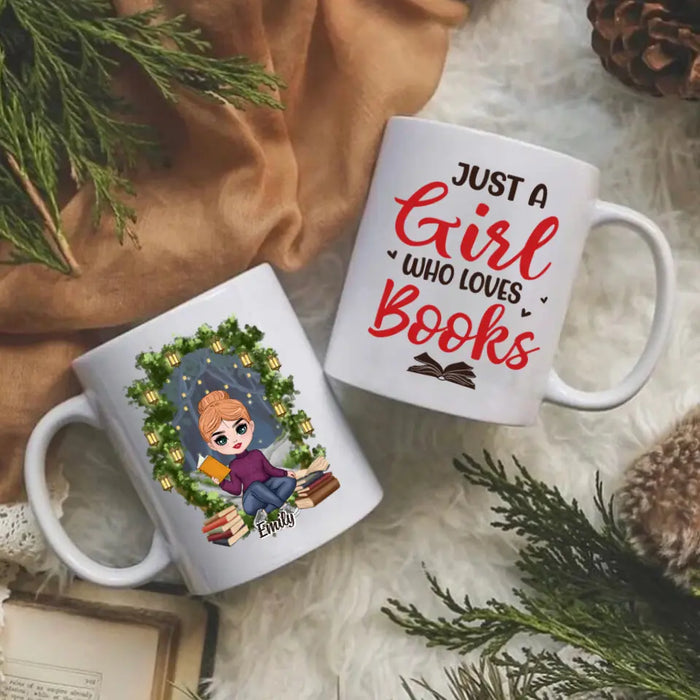 Just A Girl Who Loves Books - Personalized Mug For Her, Book