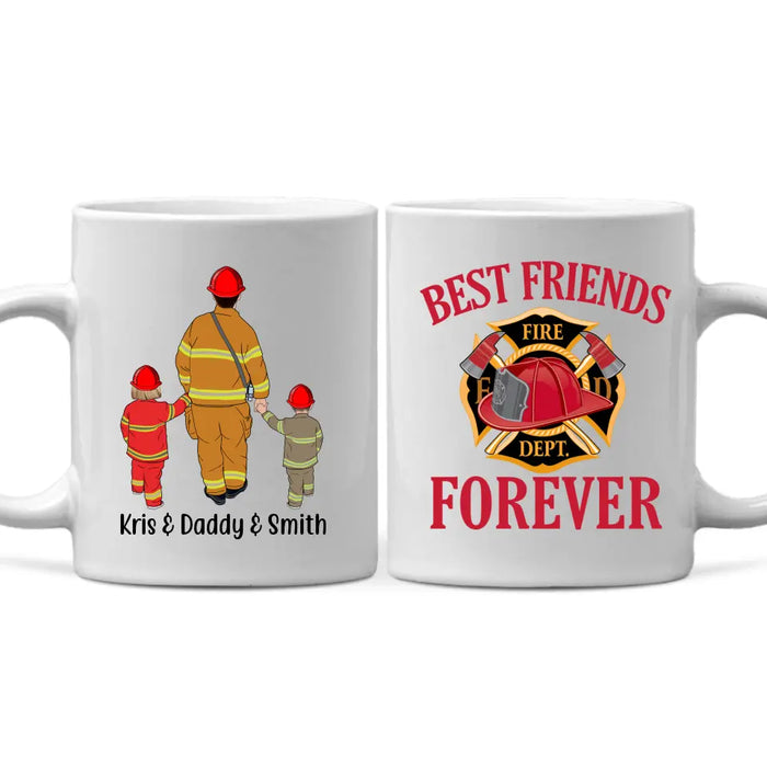 Best Fiends Forever - Personalized Gifts Custom Firefighters Mug for Family, Firefighters