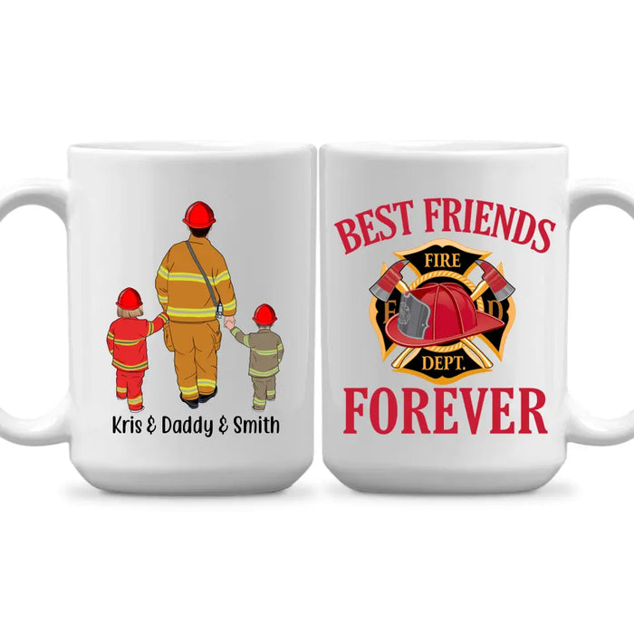 Best Fiends Forever - Personalized Gifts Custom Firefighters Mug for Family, Firefighters