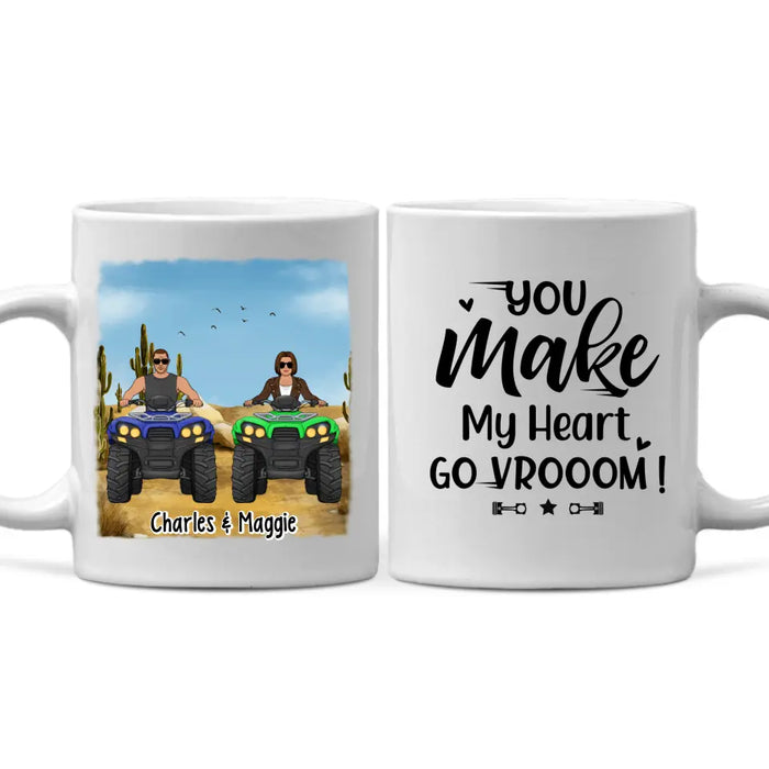 All-Terrain Vehicle Riding Partners - Personalized Mug For Couples, Him, Her, Off Road Lovers