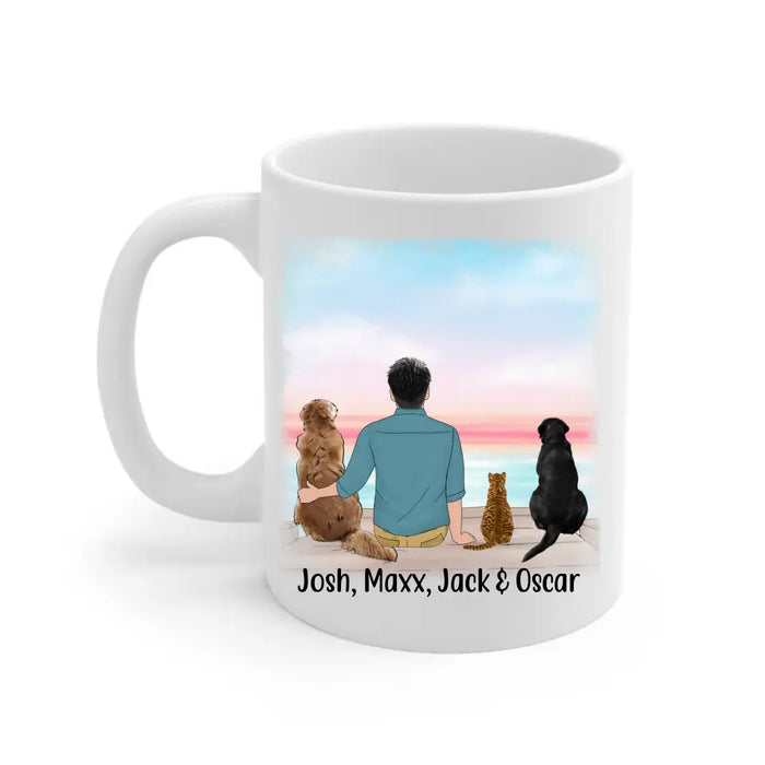 Chère Papa, Merci Pour Ton Amour - Personalized Gifts Custom Dog Mug for Dog Dad, Dog Lovers