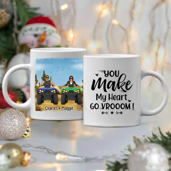 All-Terrain Vehicle Riding Partners - Personalized Mug For Couples, Him, Her, Off Road Lovers