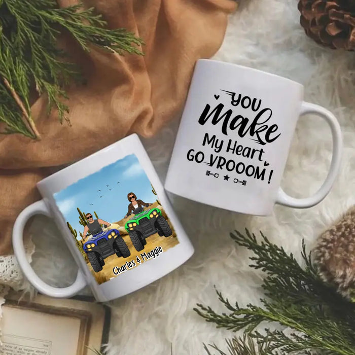 All-Terrain Vehicle Riding Partners - Personalized Mug For Couples, Him, Her, Off Road Lovers