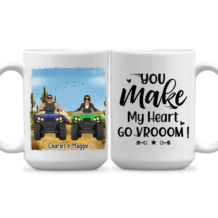 All-Terrain Vehicle Riding Partners - Personalized Mug For Couples, Him, Her, Off Road Lovers