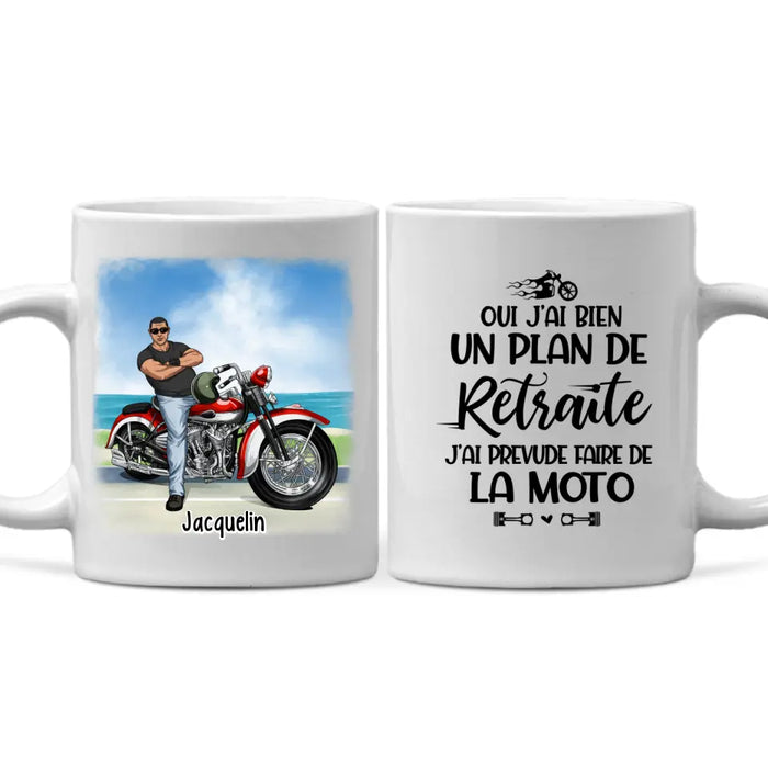 J'ai Prevude Faire De La Moto - Personalized Mug For Grandpa, Motorcycle Lovers