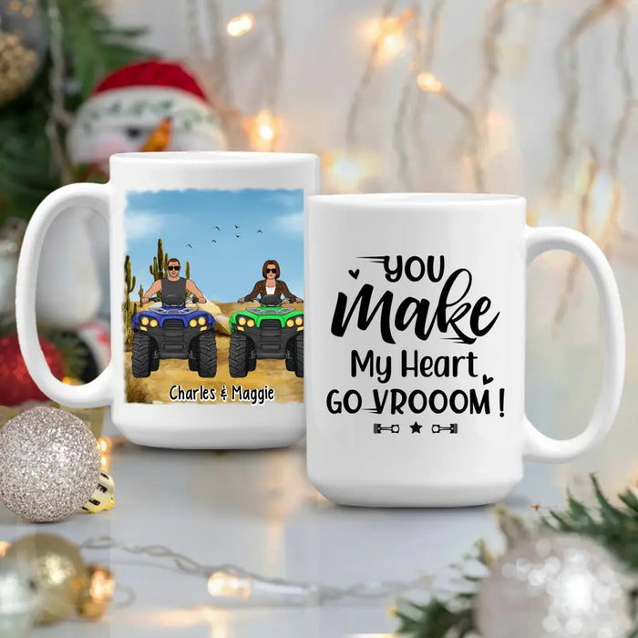 All-Terrain Vehicle Riding Partners - Personalized Mug For Couples, Him, Her, Off Road Lovers