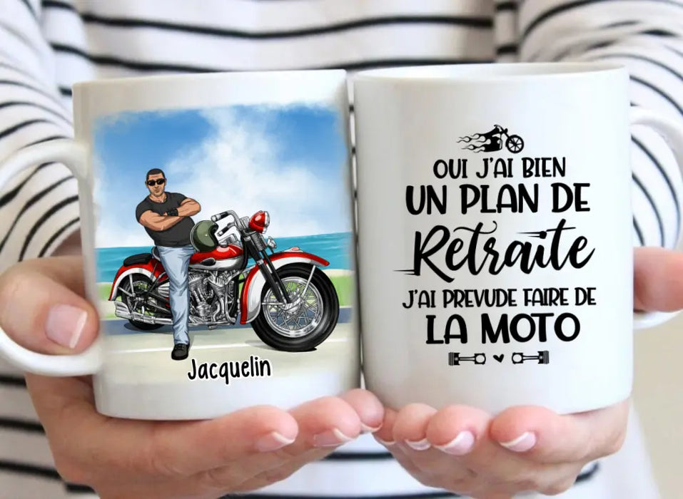 J'ai Prevude Faire De La Moto - Personalized Mug For Grandpa, Motorcycle Lovers