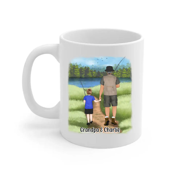 Fishing Partners For Life - Personalized Mug For Grandpa, Kid, Fishing