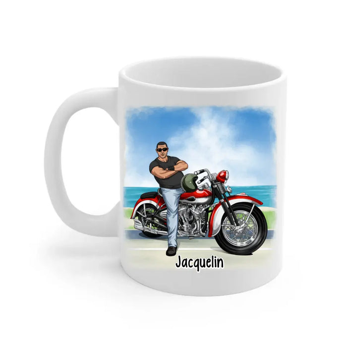 J'ai Prevude Faire De La Moto - Personalized Mug For Grandpa, Motorcycle Lovers