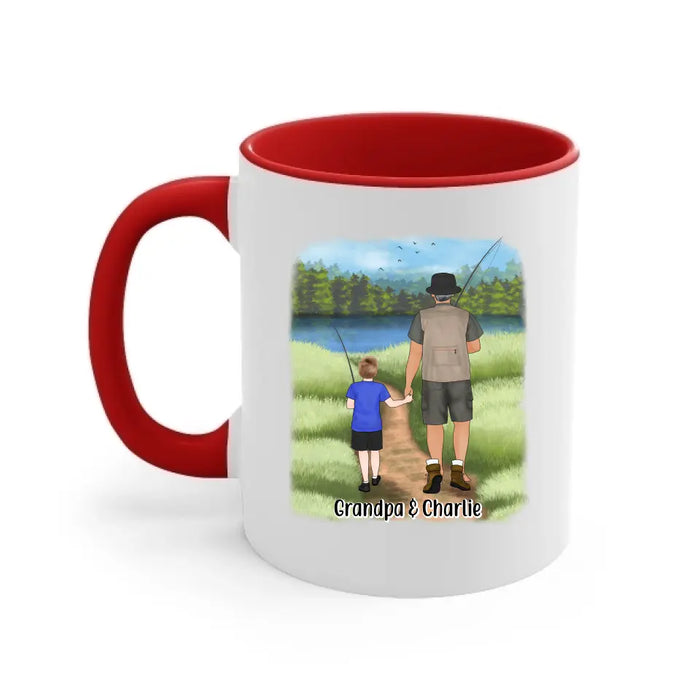 Fishing Partners For Life - Personalized Mug For Grandpa, Kid, Fishing