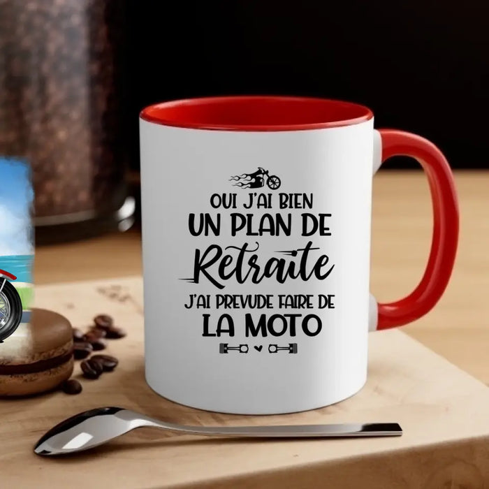 J'ai Prevude Faire De La Moto - Personalized Mug For Grandpa, Motorcycle Lovers