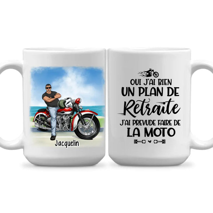 J'ai Prevude Faire De La Moto - Personalized Mug For Grandpa, Motorcycle Lovers