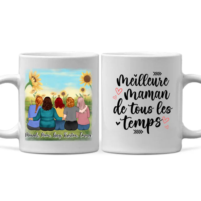 Meilleure Maman De Tous Les Temps - Personalized Mug For Her, Mom, Mother's Day