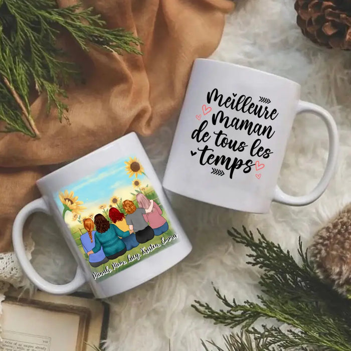 Meilleure Maman De Tous Les Temps - Personalized Mug For Her, Mom, Mother's Day