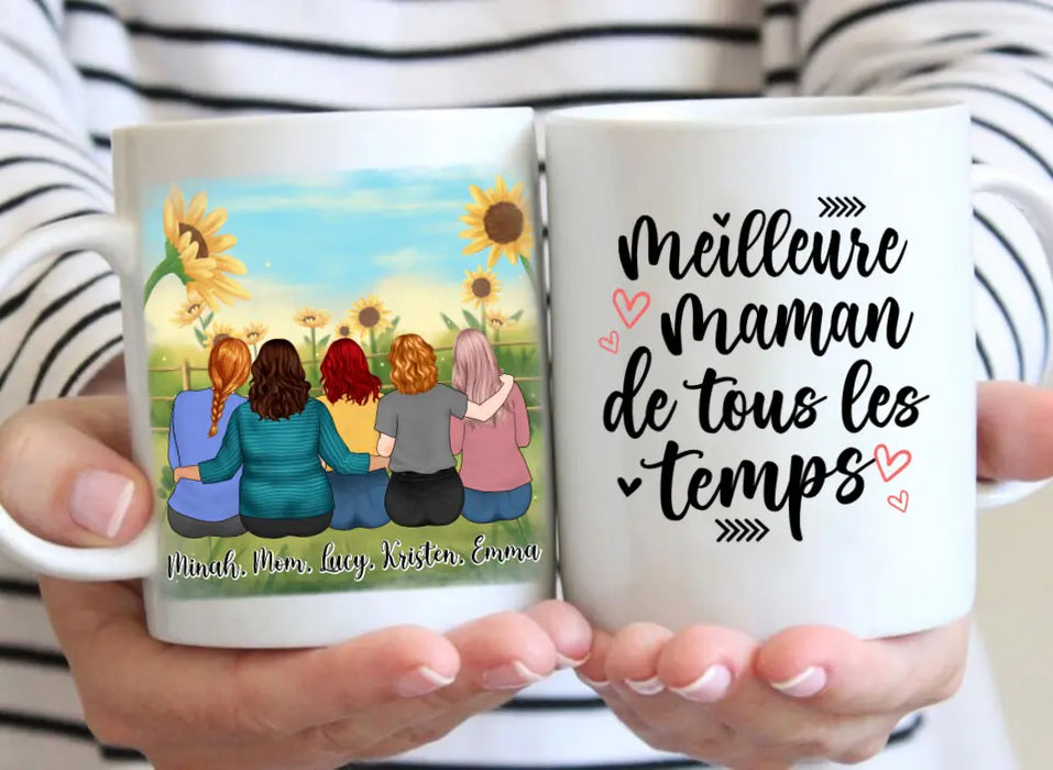 Meilleure Maman De Tous Les Temps - Personalized Mug For Her, Mom, Mother's Day