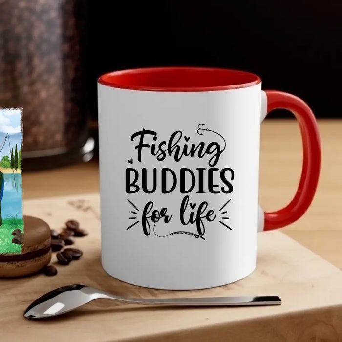 Fishing Buddies For Life - Personalized Mug For Couples, Friends, Family, Fishing