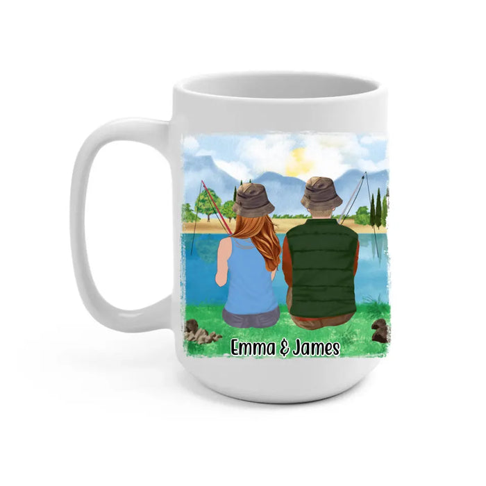 Fishing Buddies For Life - Personalized Mug For Couples, Friends, Family, Fishing