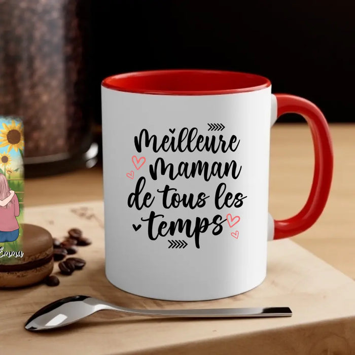 Meilleure Maman De Tous Les Temps - Personalized Mug For Her, Mom, Mother's Day