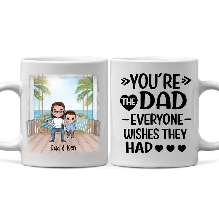 Up To 3 Kids You're The Dad Everyone Wishes They Had - Personalized Mug For Dad, Father's Day