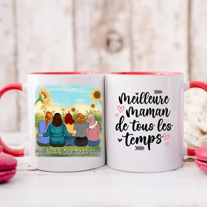 Meilleure Maman De Tous Les Temps - Personalized Mug For Her, Mom, Mother's Day